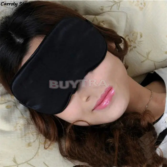 1PC Silk Eye Mask Eyeshade Cover Shade Soft Blindfold Travel Eyepatch Natural Sleeping Eye Patch Sleep Mask Women Men