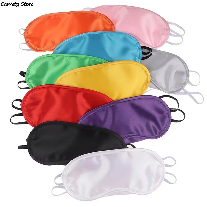 1PC Silk Eye Mask Eyeshade Cover Shade Soft Blindfold Travel Eyepatch Natural Sleeping Eye Patch Sleep Mask Women Men