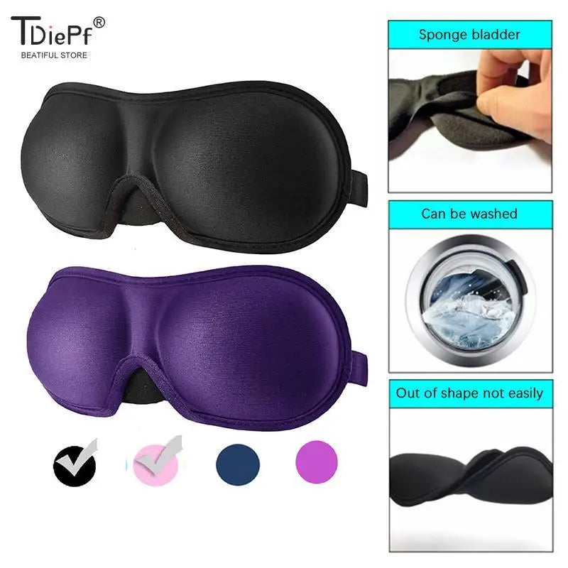 1Pc 3D Eye Masks Travel Sleep Soft Natural Padded Shade Cover Rest Relax Eye Patch For Women Men 3D Sleeping Blindfold Eye Mask